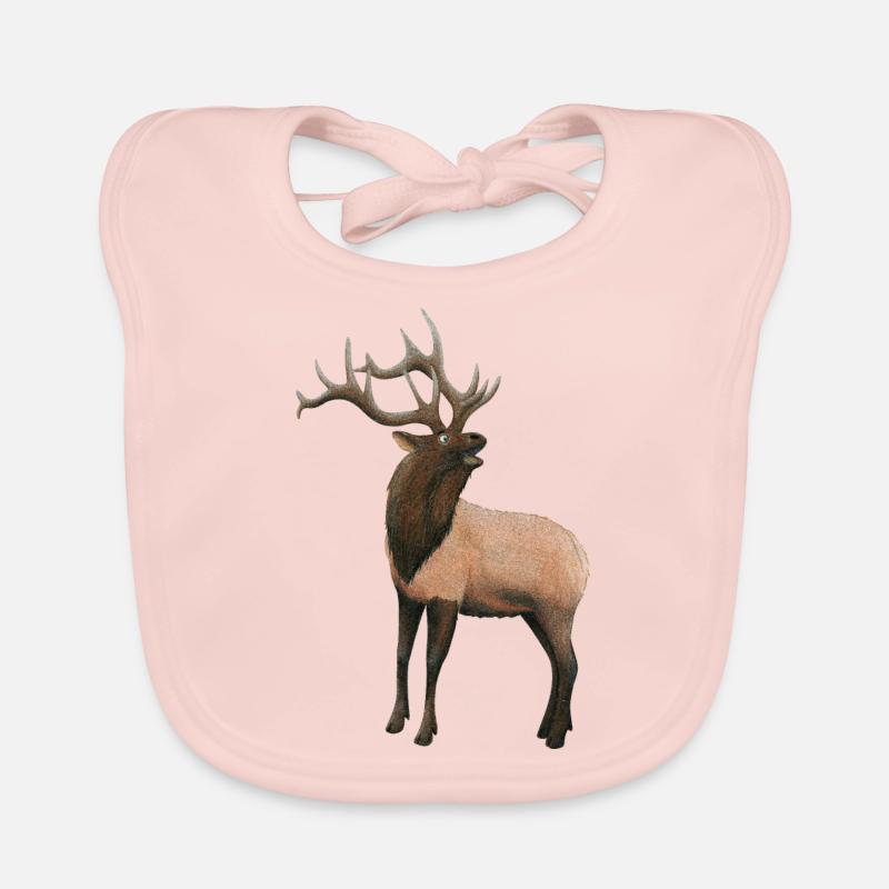 Cerfs wapitis Bavoir bio Bébé