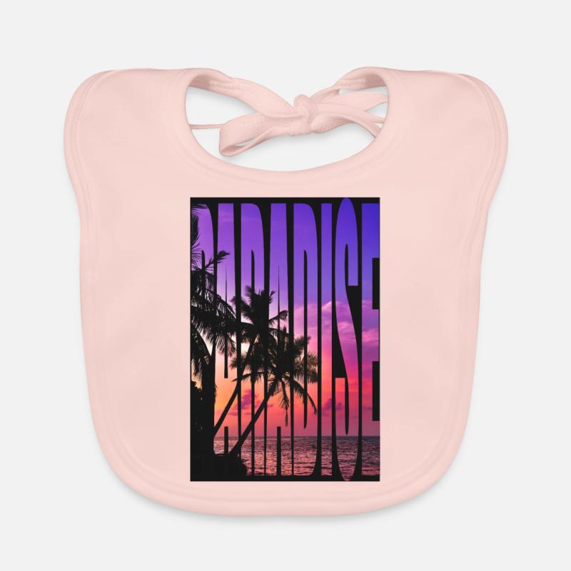 Conception de t-shirt Paradise Bavoir bio Bébé