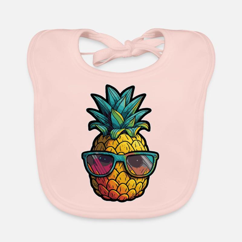 Drôle de fruit d’ananas Bavoir bio Bébé