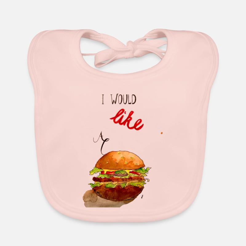 I would Luke a hamburger Organic Baby Bibs