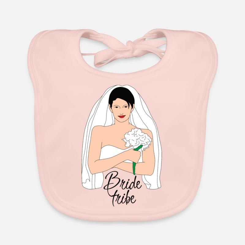 bride tribe schwarz 2 Baby Bio-Lätzchen