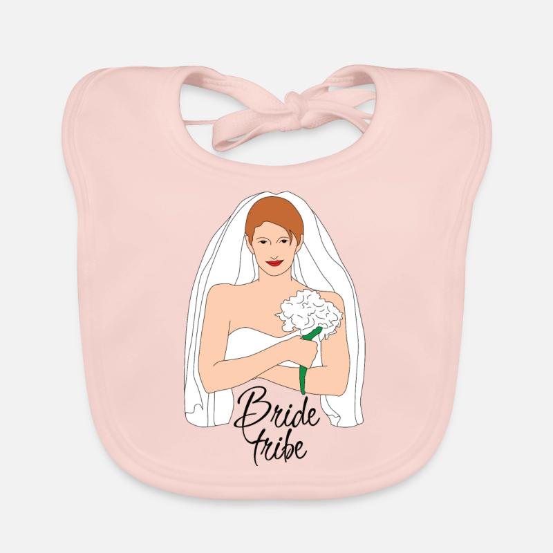 Bride Tribe Brown 2 Organic Baby Bibs