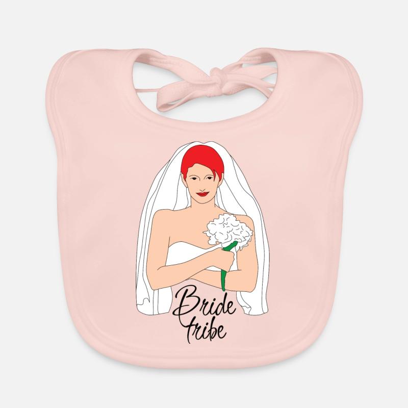 bride tribe rot 2 Baby Bio-Lätzchen