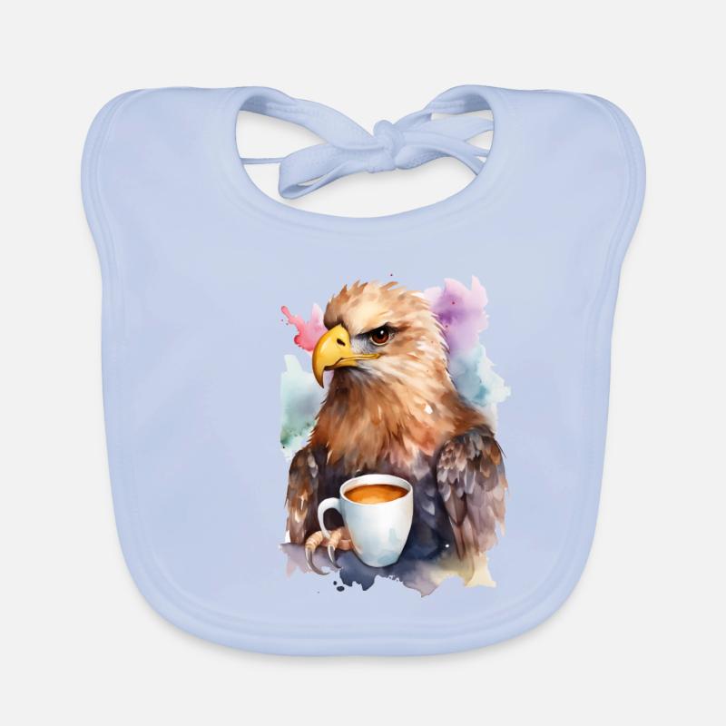 Aigle avec style aquarelle café Bavoir bio Bébé