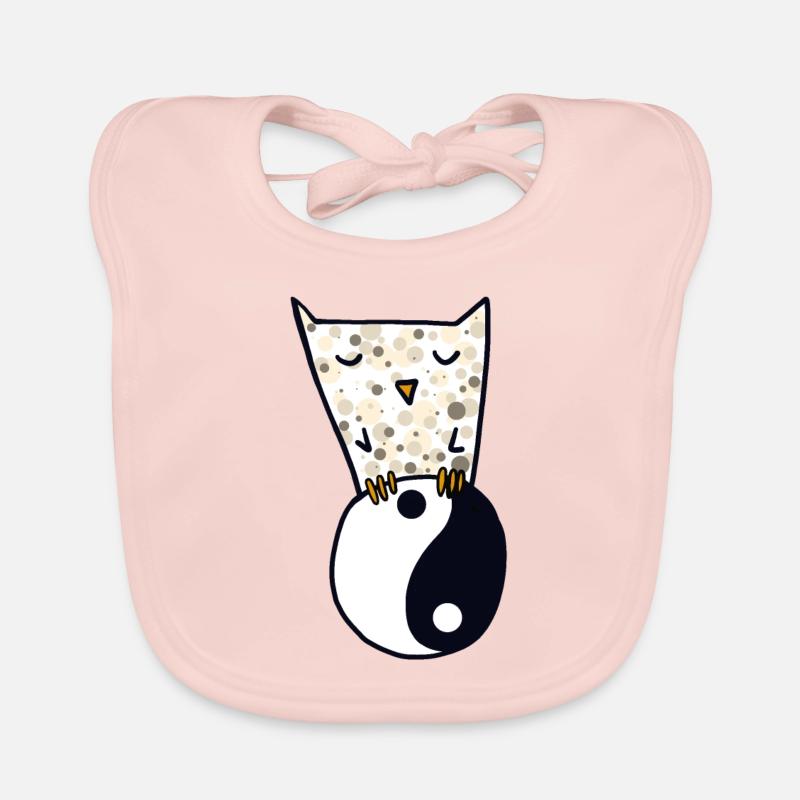 Eule und yin yang Baby Bio-Lätzchen