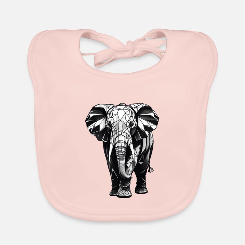 Geometrischer Stil Elefant Baby Bio-Lätzchen