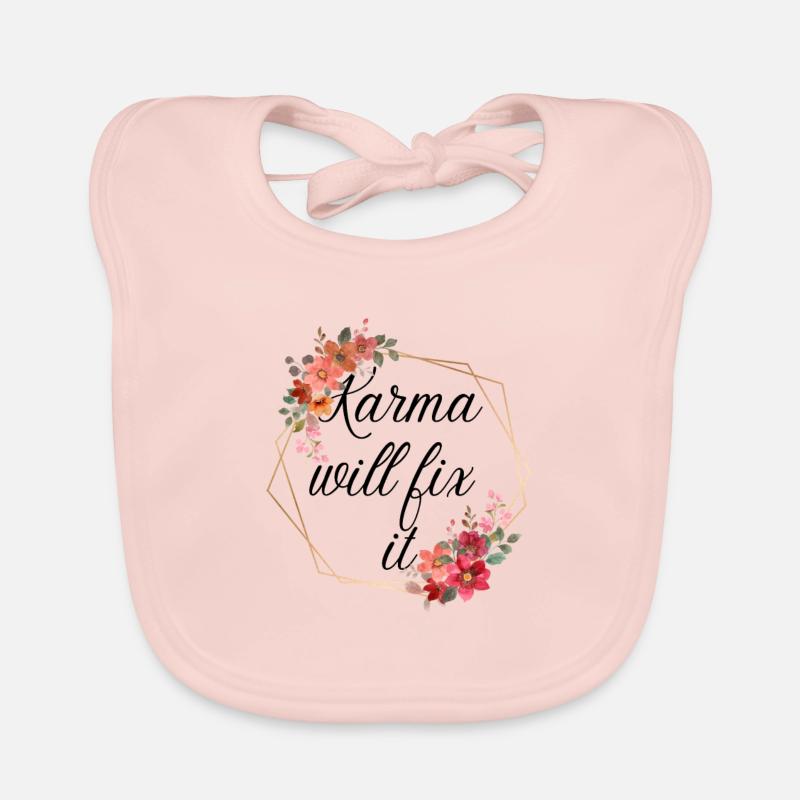 Buddhism Meditation Karma Will Fix It Gift Organic Baby Bibs