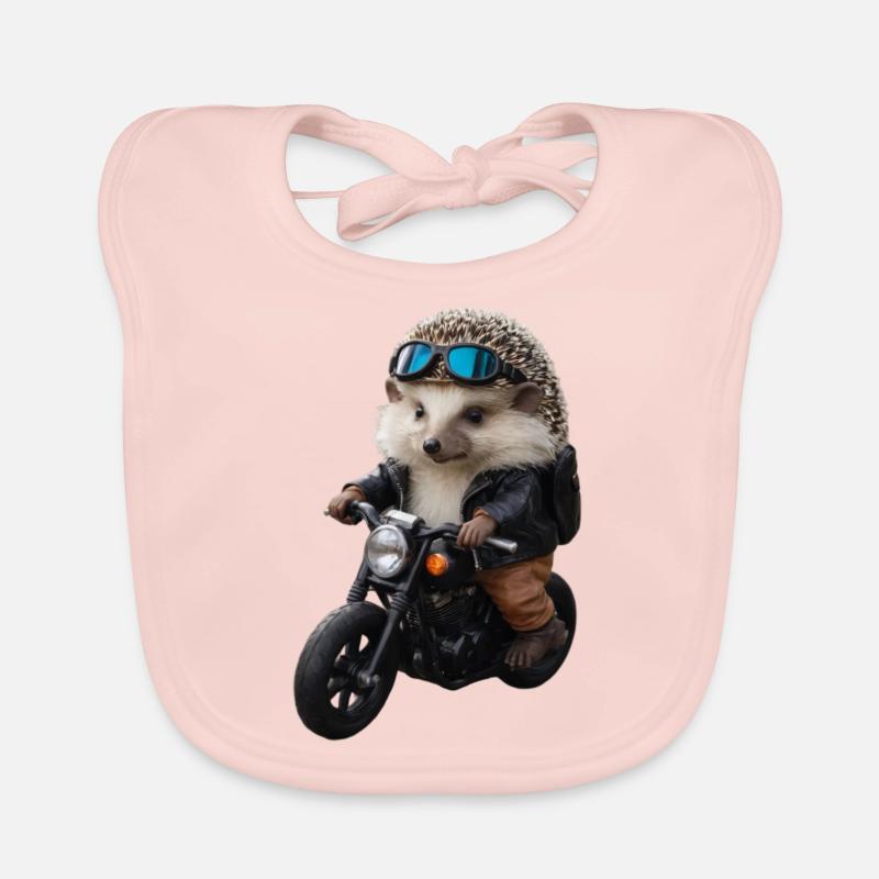 Biker-Igel Baby Bio-Lätzchen