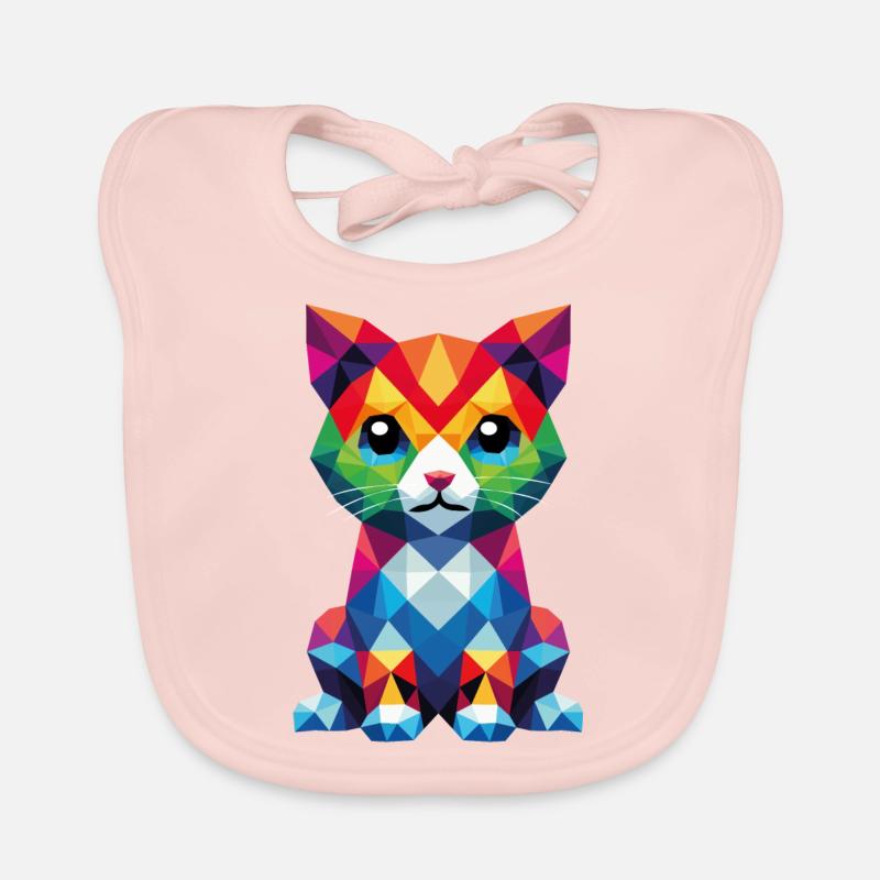 Whisker Pixels theme Organic Baby Bibs