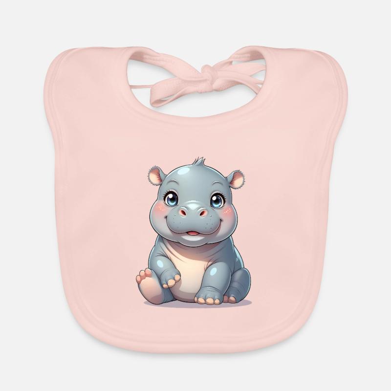 Bébé hippopotame Bavoir bio Bébé
