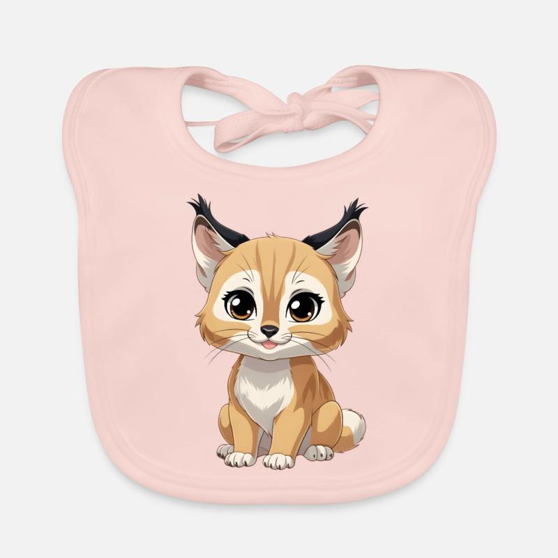Bébé caracal - Bavoir bio Bébé - rose