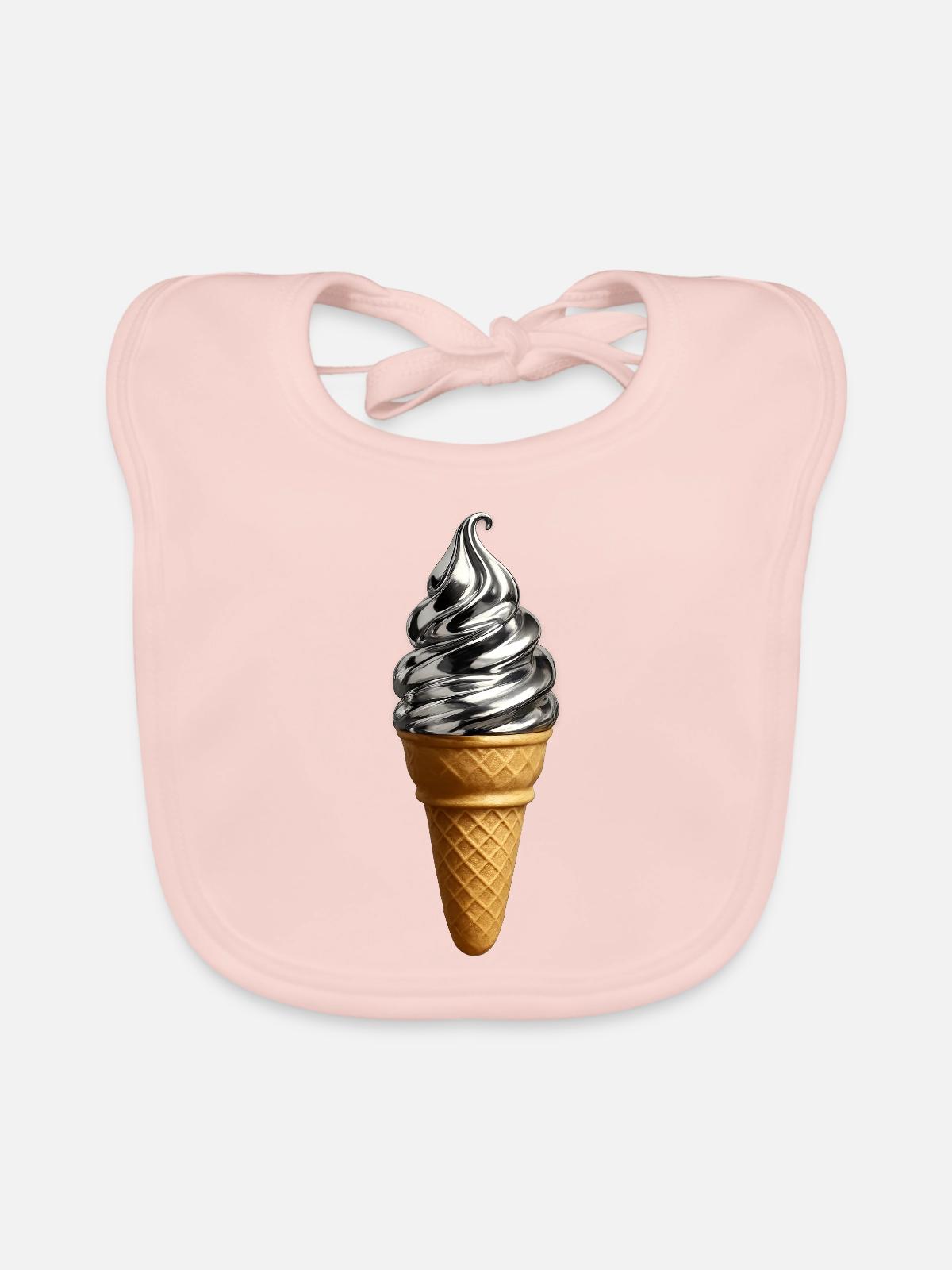 Chrome SoftICE - Baby Bio-Lätzchen - Rose - Vorne