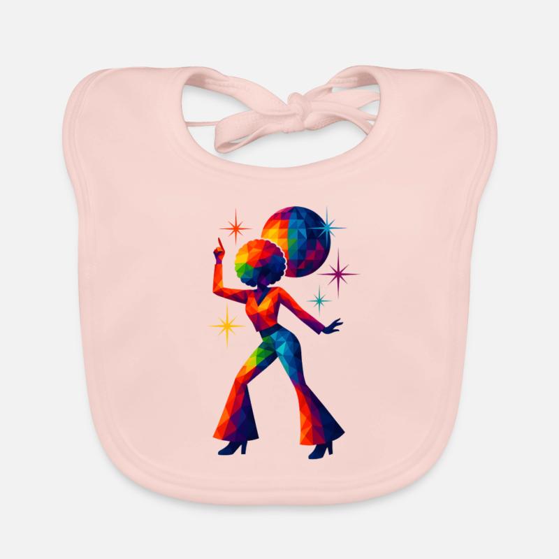WPAP Style - Danseuse Disco des Années 70 Bavoir bio Bébé