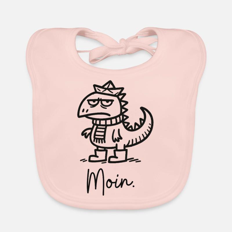 Moin Dino in a bad mood Organic Baby Bibs