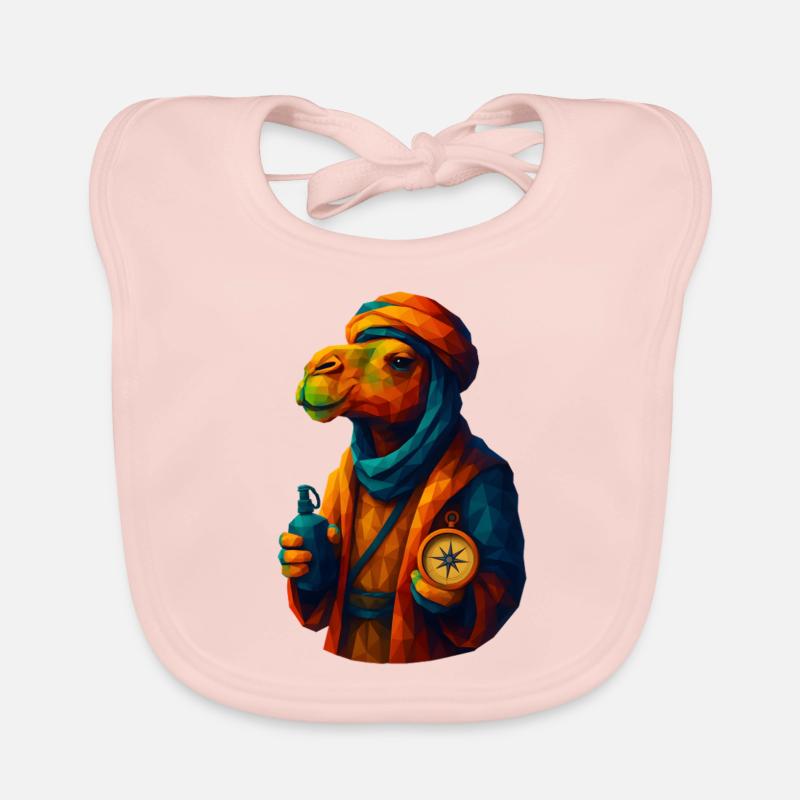 WPAP Style Animals - Camel Caravan Guide Organic Baby Bibs