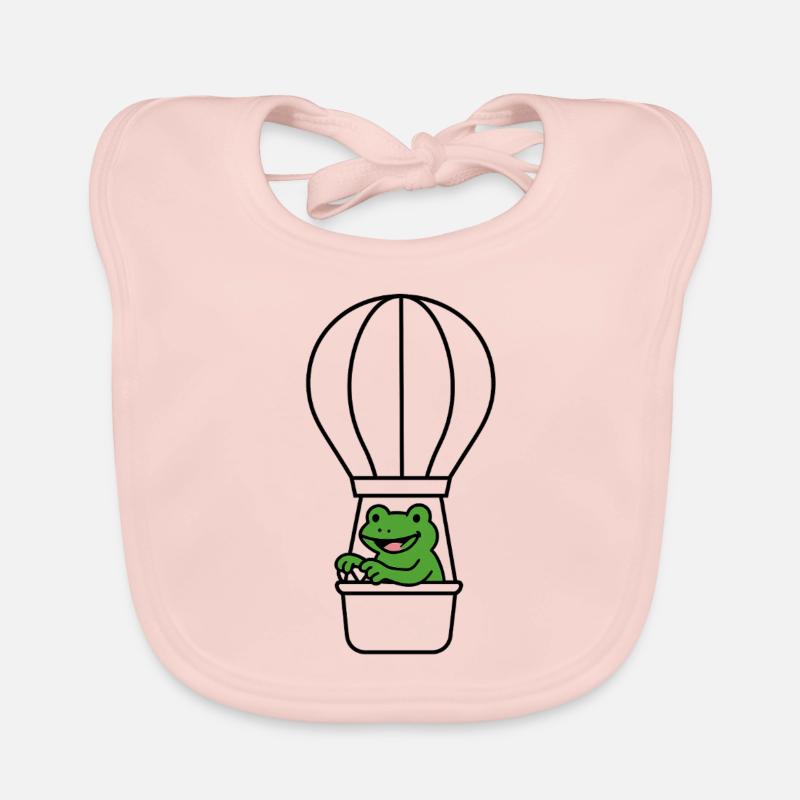 Frosch im Ballon Baby Bio-Lätzchen