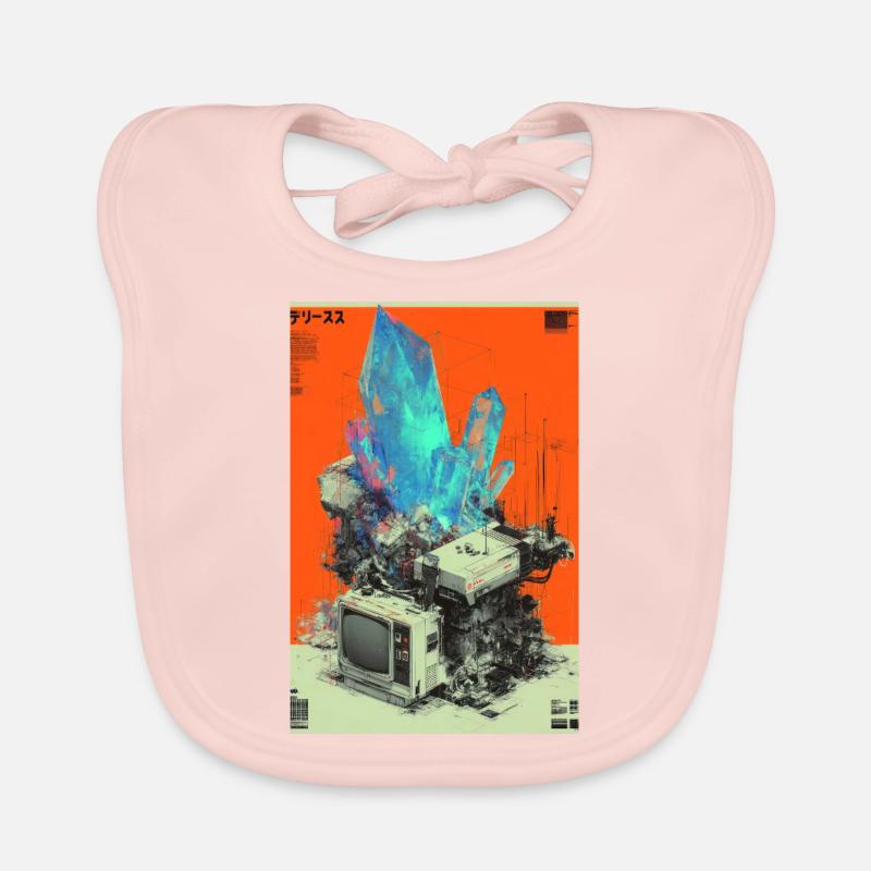 Retro Tech Crystal Fusion Organic Baby Bibs