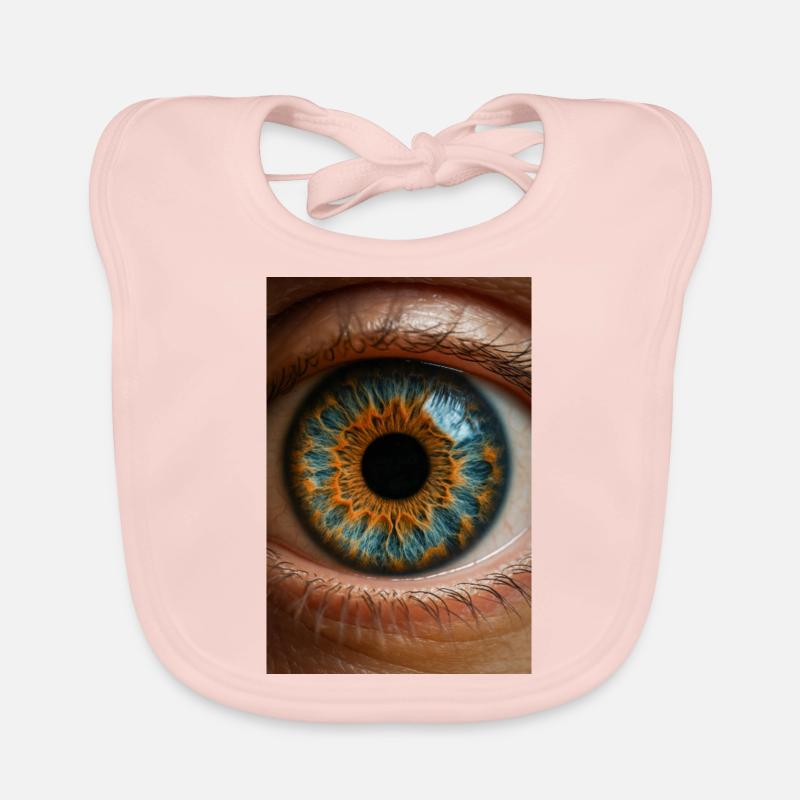 Fiery Blue Iris Close-Up Organic Baby Bibs