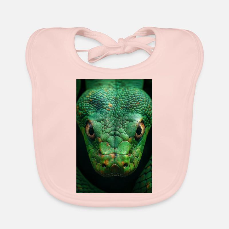 Regard de serpent vert hypnotique Bavoir bio Bébé