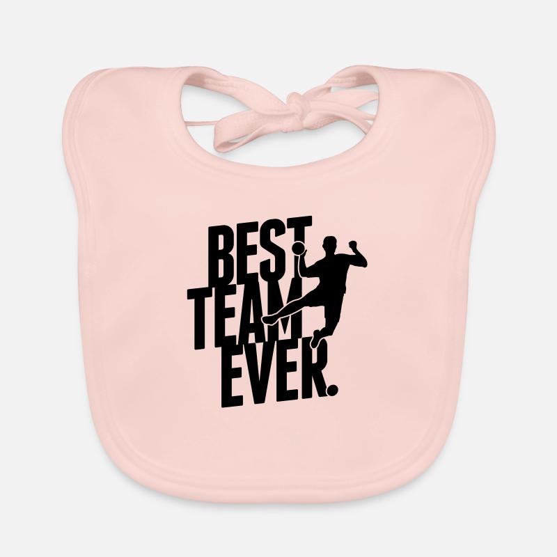 Best team ever - Handball - Bavoir bio Bébé - rose