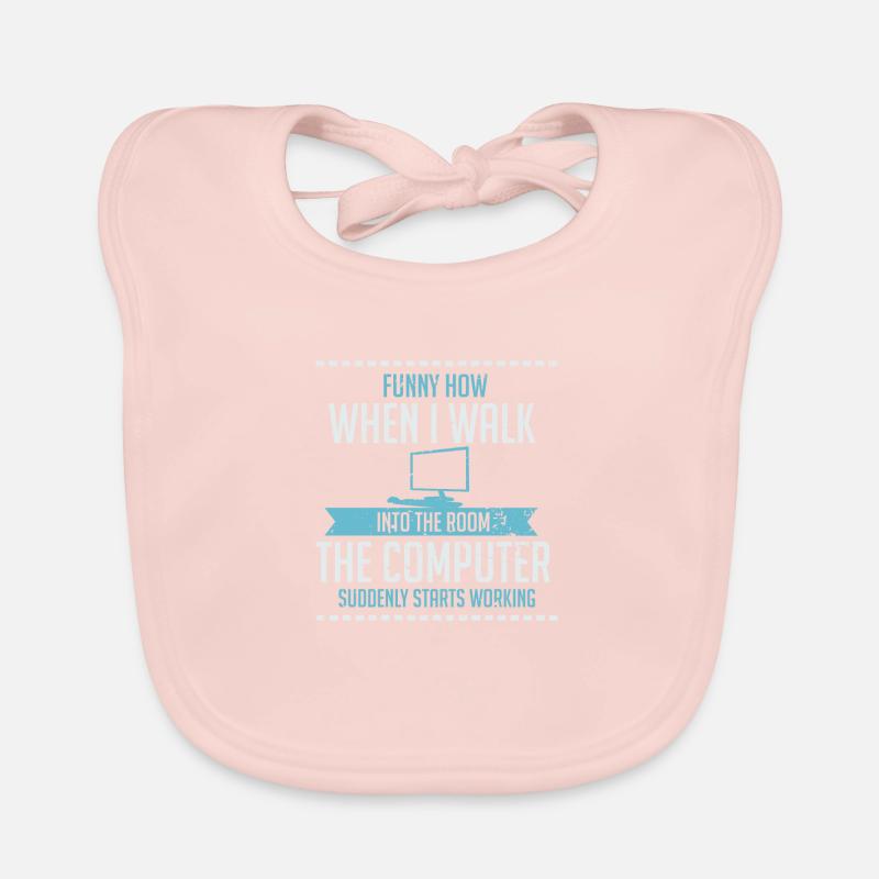 Computer Geek Shirt: Tech Support I Software Baby Bio-Lätzchen