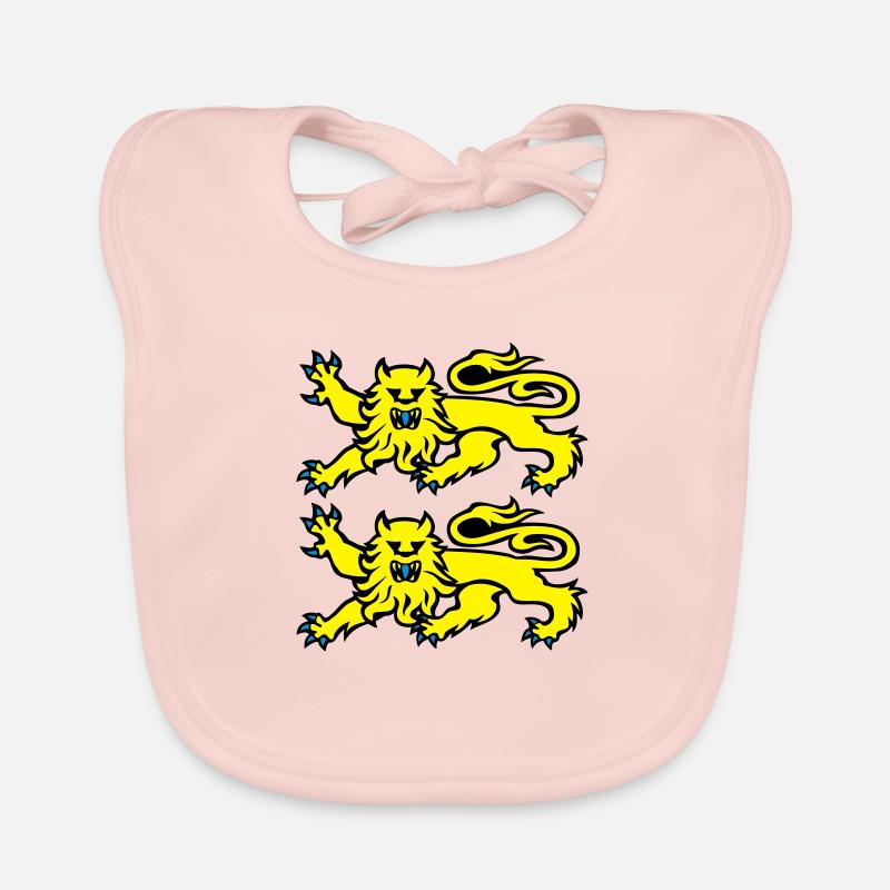 leopards normand logo drapeau 2701 Bavoir bio Bébé
