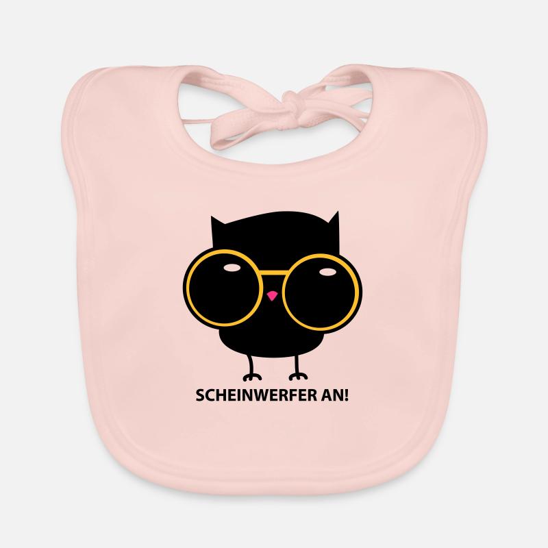Eule mit Brille (b) Baby Bio-Lätzchen