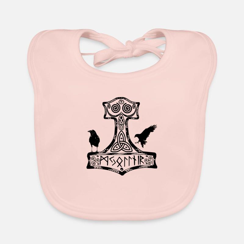 marteau thor Corbeau Bavoir bio Bébé