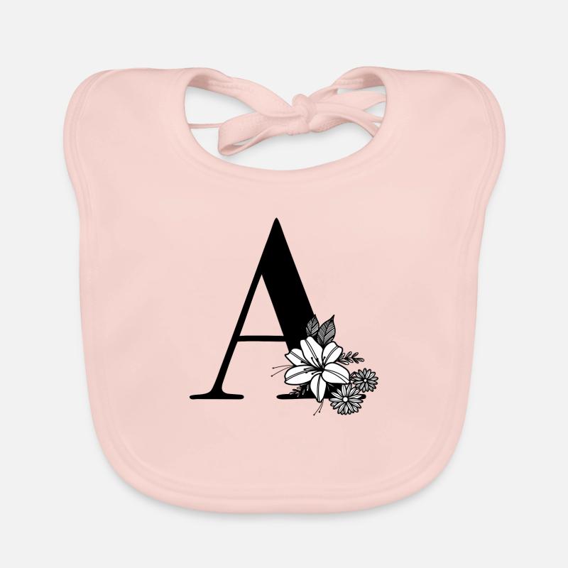 Letter A Organic Baby Bibs