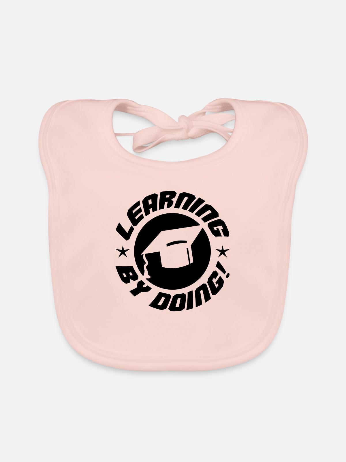 learning by doing - Baby Bio-Lätzchen - Rose - Vorne