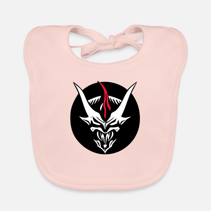 Demonic Monster (3rd horn customizable) Organic Baby Bibs
