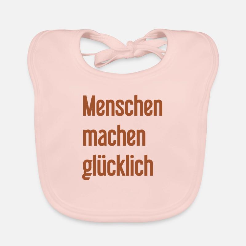Menschen machen glücklich – Positives Statement Baby Bio-Lätzchen