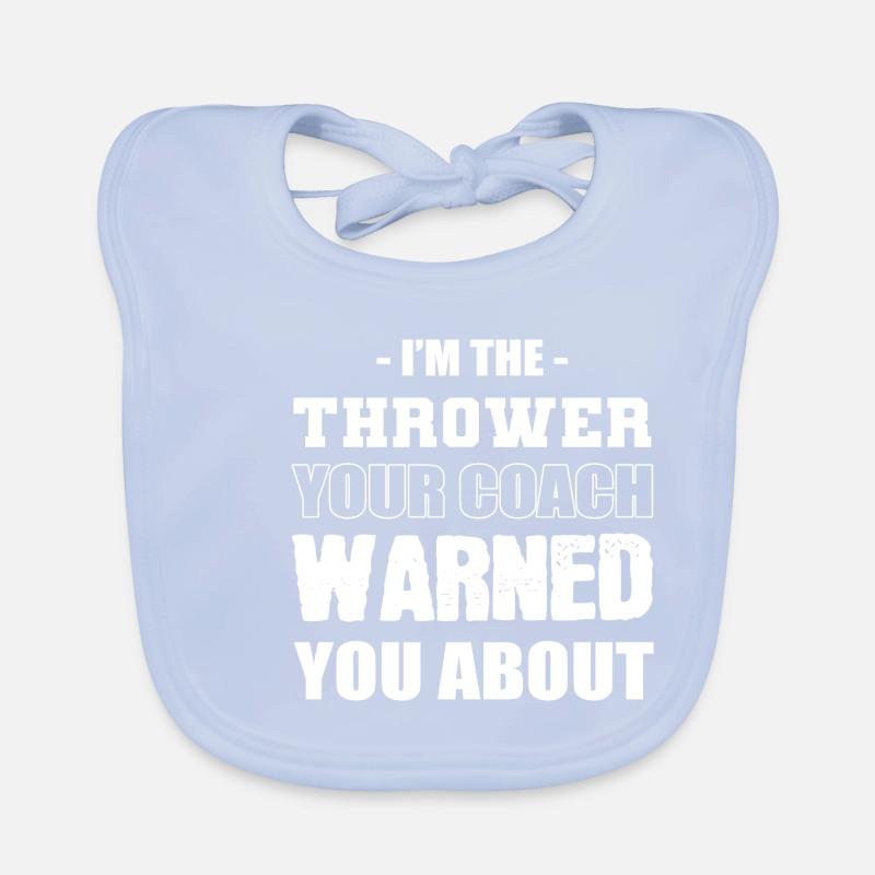 Ich bin der Werfer Athlet Geschenk Baby Bio-Lätzchen