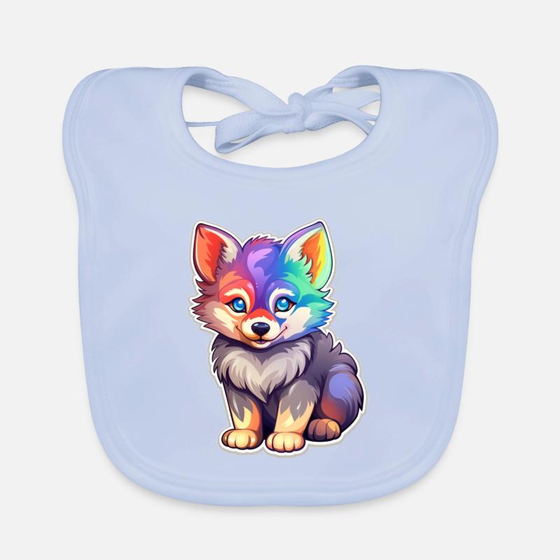 Bunter Hund Baby Bio-Lätzchen