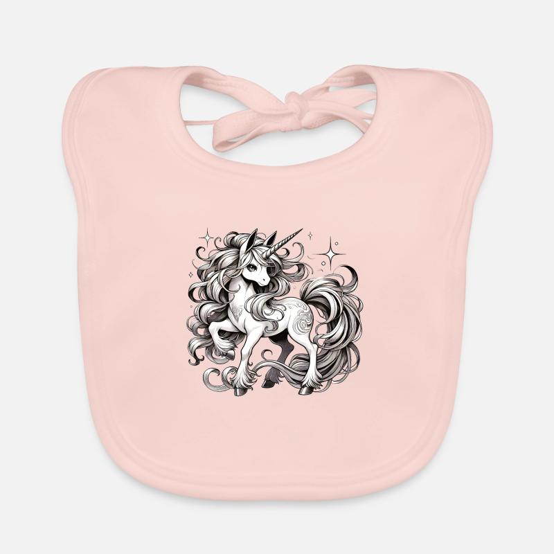 Manga Magisches Einhorn Baby Bio-Lätzchen