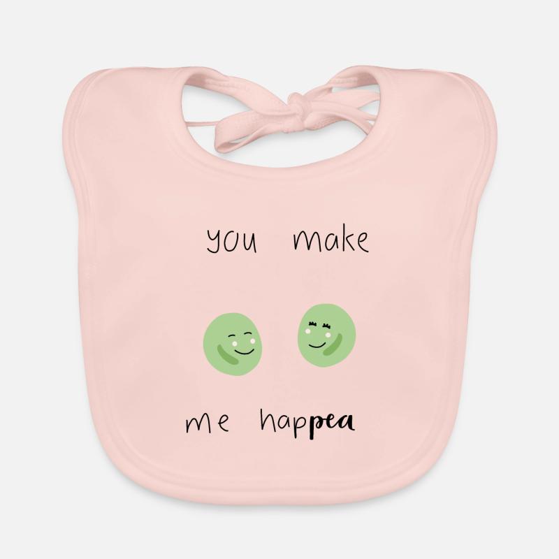 Les petits pois sort - Bavoir bio Bébé - rose