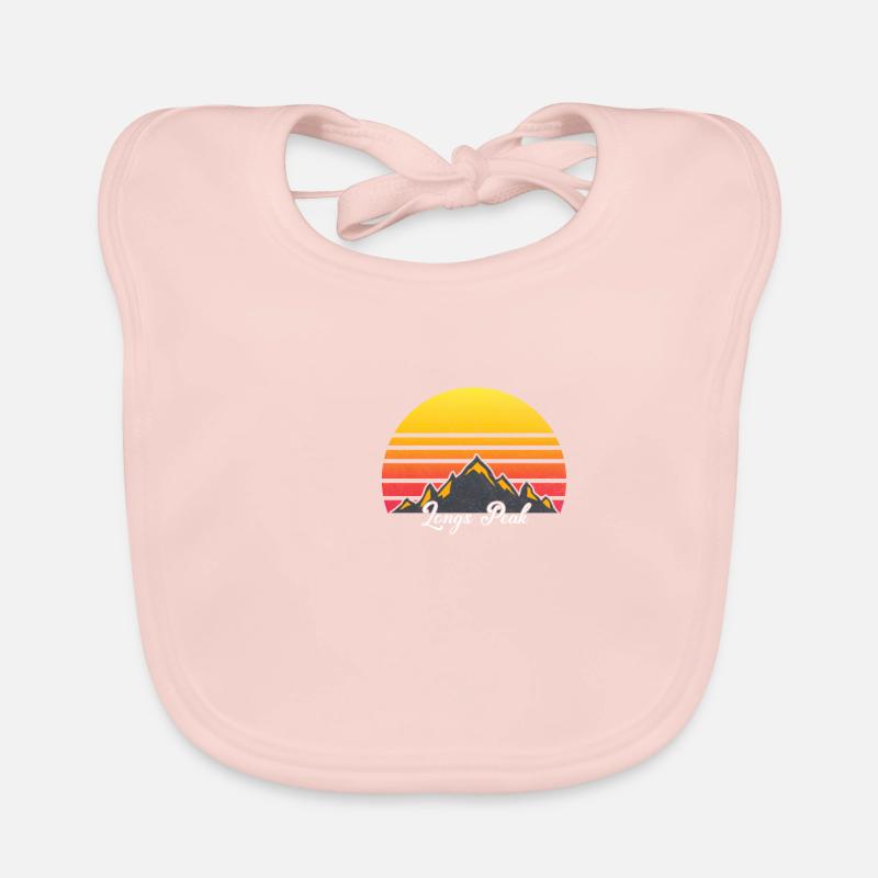 Longs Peak Colorado Sunset Randonnée Bavoir bio Bébé