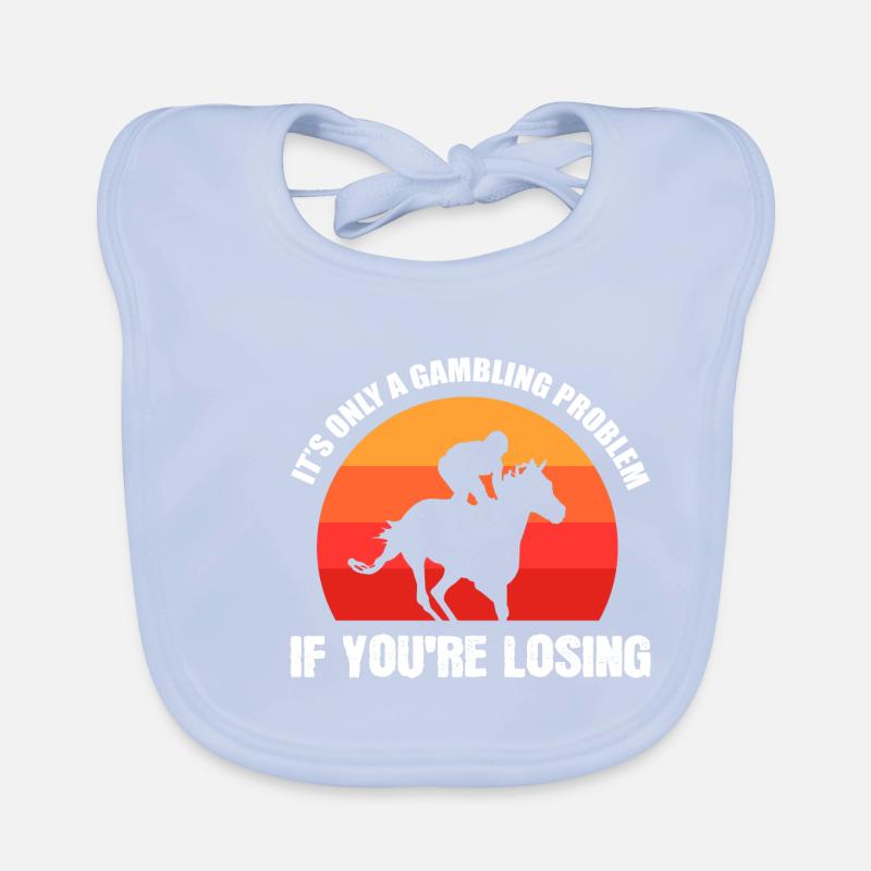 Glücksspielproblem Jockeys Gift Baby Bio-Lätzchen