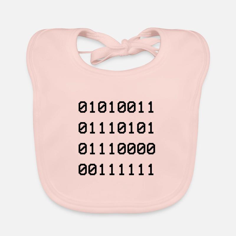 Sup Binary Funny Shirt for Nerds Organic Baby Bibs