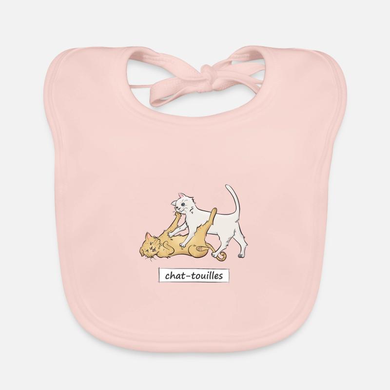 Chat-touilles Bavoir bio Bébé