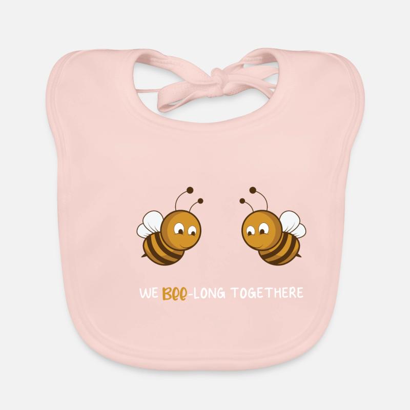 Bee-Long Together In a Relationship Gift Organic Baby Bibs