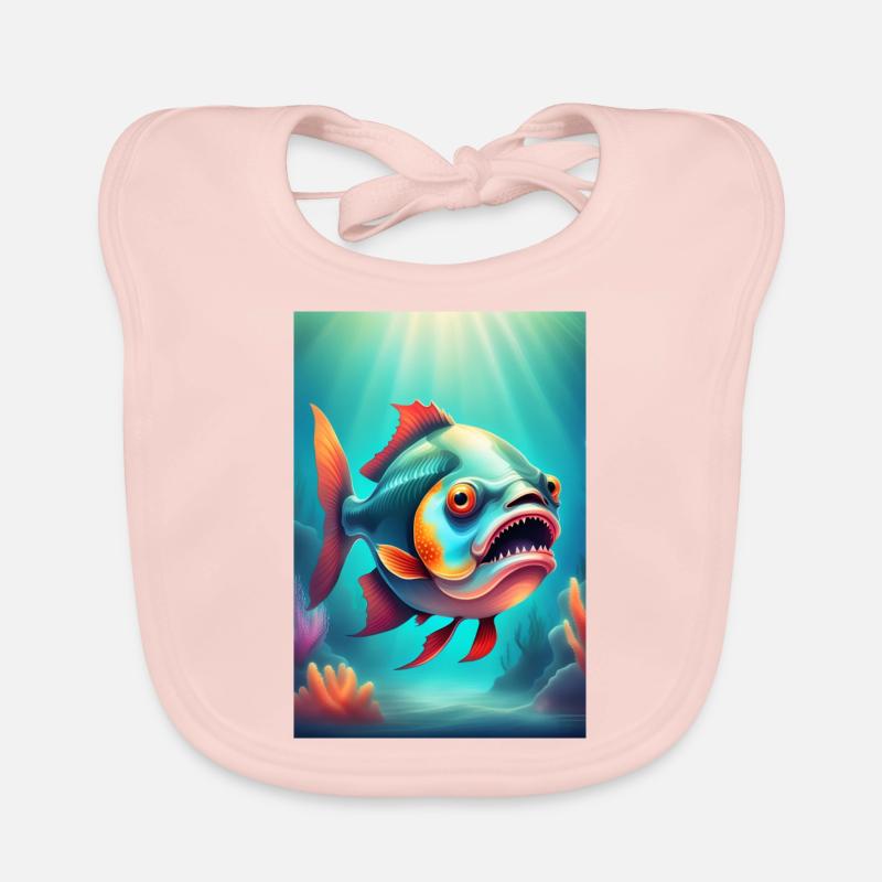 Strange looking creepy fish Organic Baby Bibs