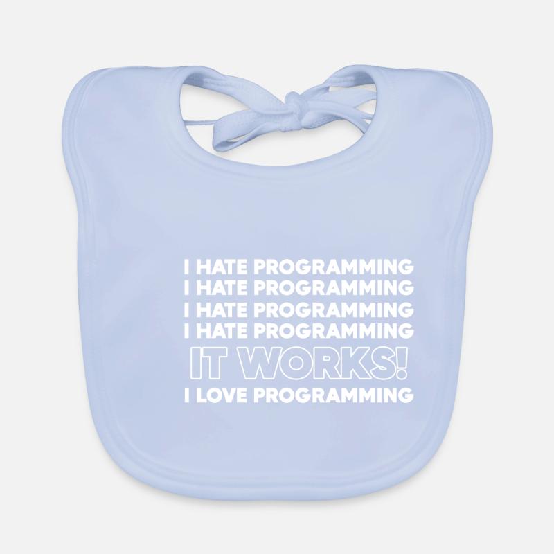 Ich hasse Programmierung Programmierer Geschenk Baby Bio-Lätzchen