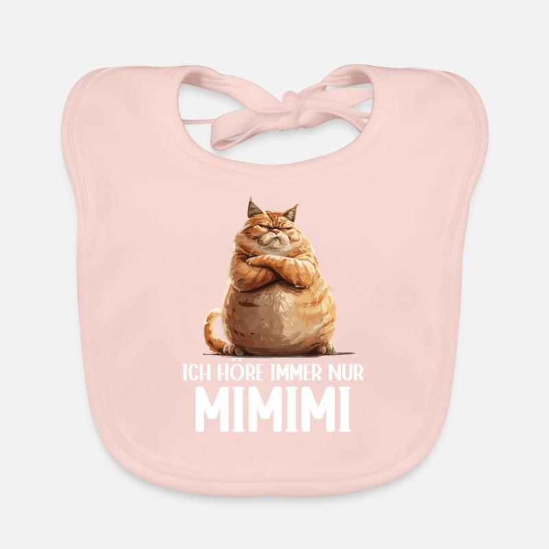 Cat Kitty I always hear Mimimi Organic Baby Bibs