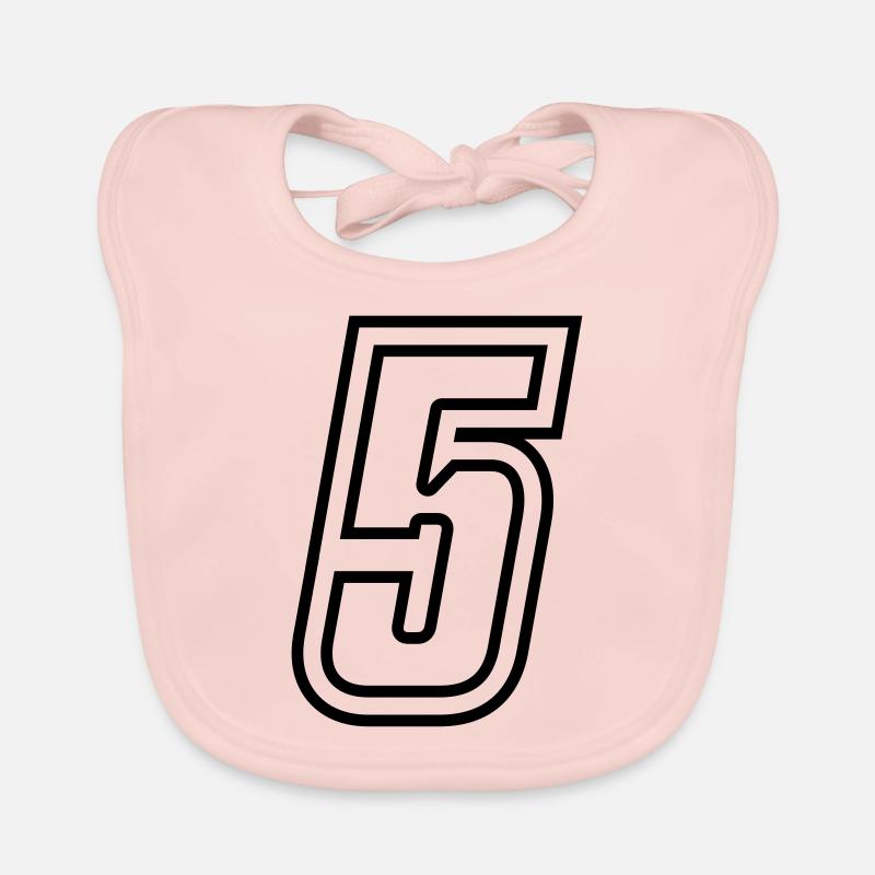 5 Number number Organic Baby Bibs