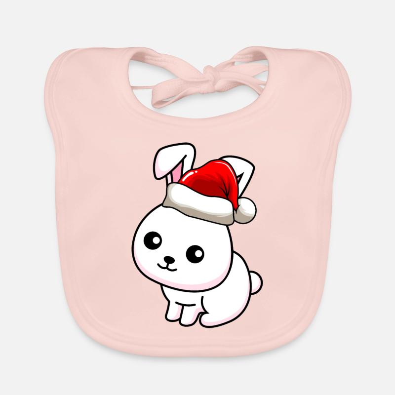 Hase Comic Weihnachten Baby Bio-Lätzchen