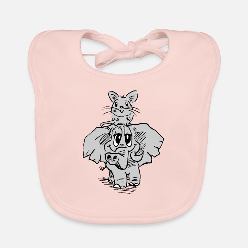 Elefant und Maus Baby Bio-Lätzchen