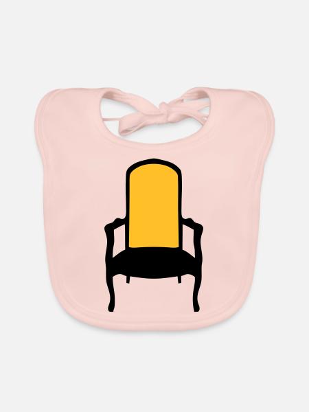alten Sessel Sessel 2 - Baby Bio-Lätzchen - Rose - Vorne