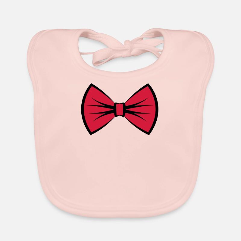 Krawattenschleife / Fliege / Querbinder - Baby Bio-Lätzchen - Rose