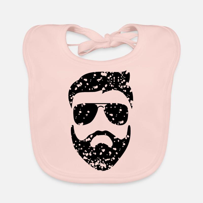 Mann mit Brille und Bart Baby Bio-Lätzchen